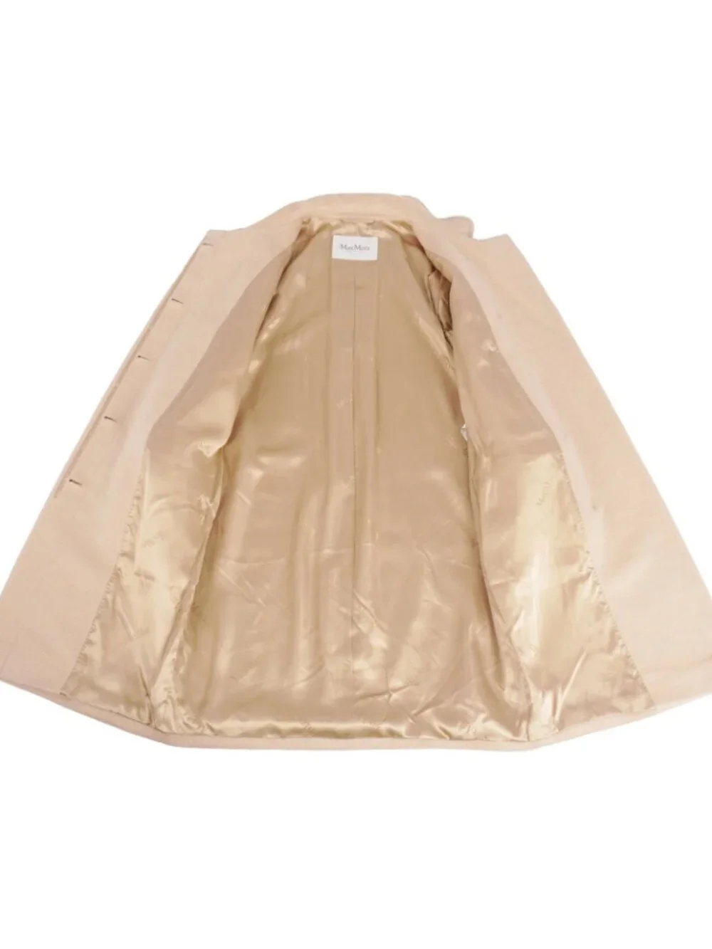 Max Mara Coat Long White Tag Camel Beige
